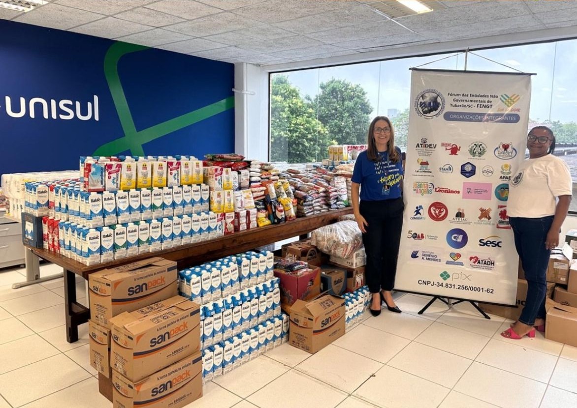 UniSul supera meta de arrecadação de alimentos na campanha 